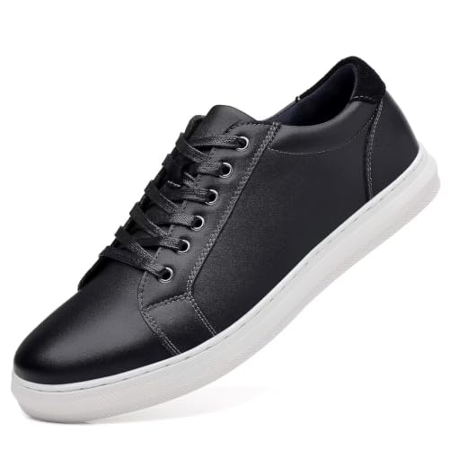 Image of Arkbird Casual Sneakers, Breathable Lace-Up Leather Walking Shoes Comfortable Fashion Sneakers for Men Daily Work