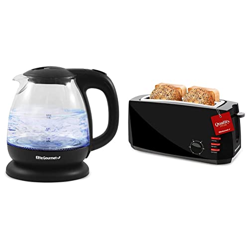Elite Gourmet EKT1001B Electric BPA-Free 1L Glass...