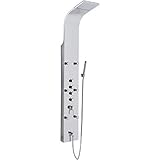 COLONNA DOCCIA PARETE ATTREZZATA MULTIFUNZIONE IDROMASSAGGIO NIAGARA INOX LUCID