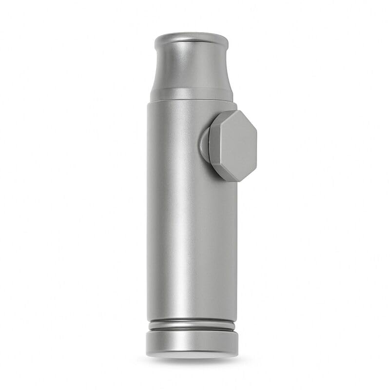 Weedness Aluminium Dosierer Silber - Portionierer Aluminium Schale Schnupfen Ballern Spender Snuff Dosierer