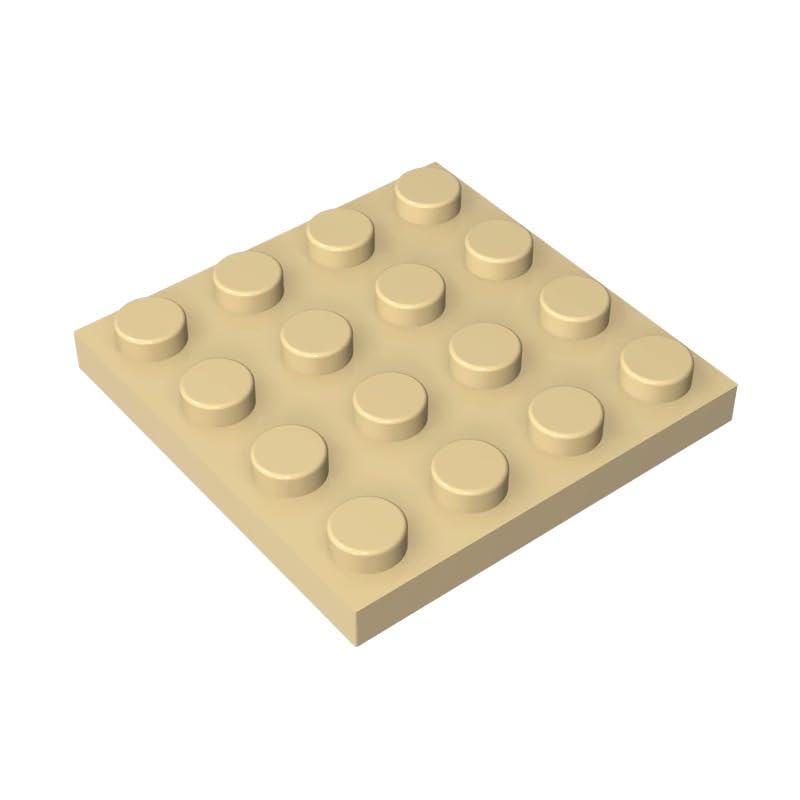 3031 Foundation Plate Plate 4x4 20Pieces GDS-519 Compatible with Lego Building Blocks Color:Tan