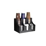 loyfreeyo 紙コップホルダー カップスタンド コーヒーカップ入れ など営業所に使用アクリル製 組み立て不要 収納 大容量 業務用コンビニ オフィス (B)