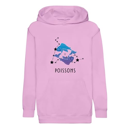 Sweat à capuche enfant Poissons en coton premium sur le thème astronomie céleste