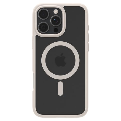 Image of Spigen for iPhone 16 Pro Max Case, Ultra Hybrid MagFit [Anti-Yellowing] [Compatible with Magsafe] - Frost Natural Titanium