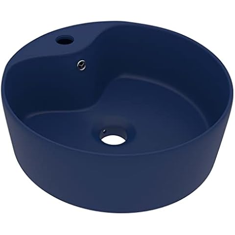 Lavabo vidaXL Céramique Bleu Foncé Cover