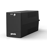Geonix UPS 1000VA / 600W – BIS Approved Uninterruptible Power Supply for Desktop PCs | Automatic Voltage Regulator, Auto Restart, Cold Start Function – Black