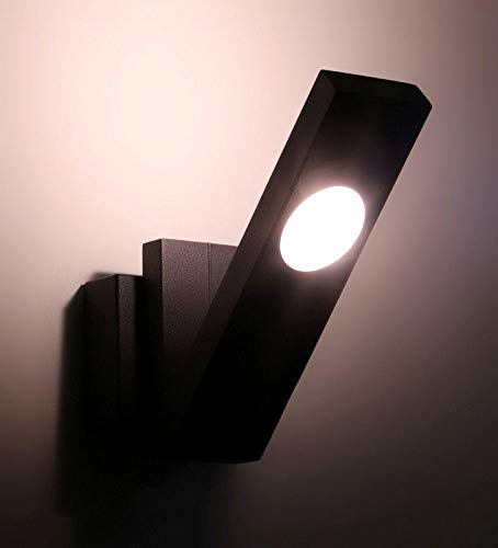 Image of ELIANTE Metal Outdoor Grey Wall Light 12702 for Living Room, Bedroom, Dining Room, Kitchen | 2 Years Warranty | Inbuilt LED