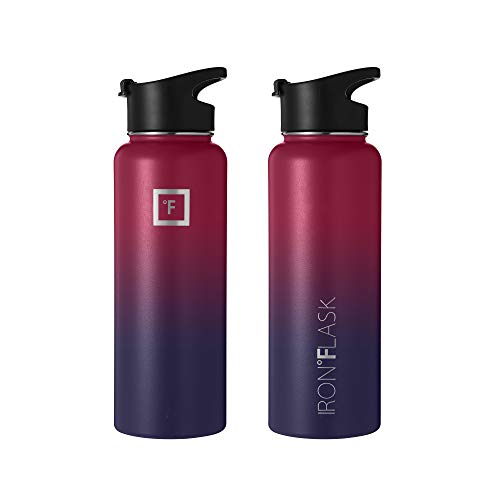 image for IRON °FLASK Sports Water Bottle - 64oz, 3 Lids (Spout Lid), Vacuum In