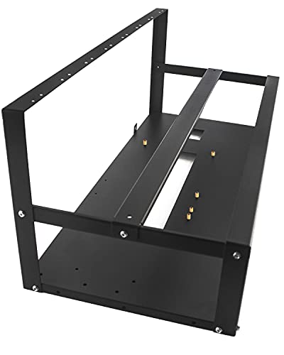 HIMAmonkey Mining Rig Frame Up to 8 GPU, Steel Open Air Miner Mining Frame Rig Case for Crypto Coin Currency Mining, ETH Ethereum Bitcoin Mining Accessories Tools,8 gpu