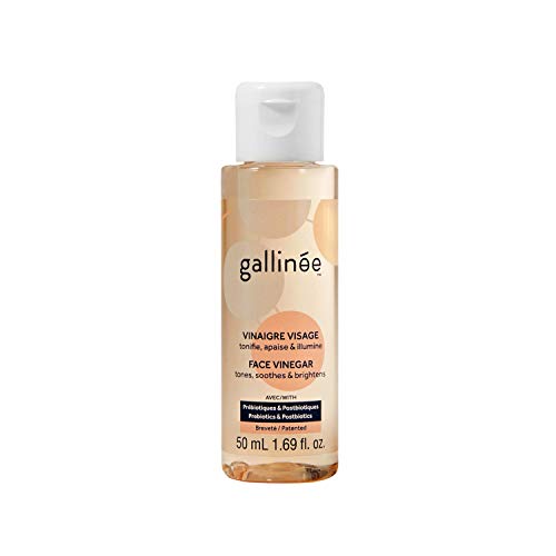 GallineeÂ Face Vinegar â€“ Travel Size Natural Hydrating Prebiotic Facial Cleansing Toner with Lactic Acid, 50ml / 1.7 Fl Oz