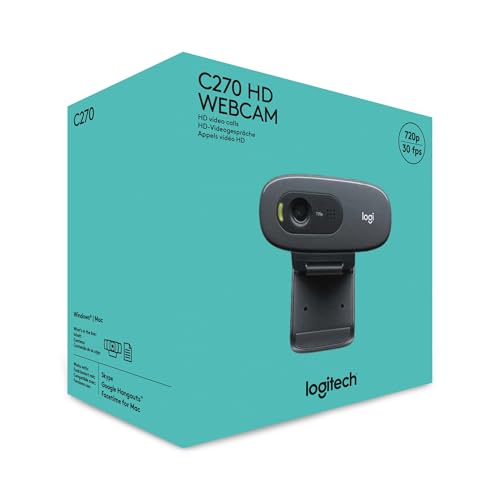 Logitech C270 Hd Webcam, 1280 Pixels X 720 Pixels, 1 Mpixel, Black - Image 7