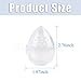 Framendino, 4 Pack Breathable Makeup Sponge Case Protective Plastic Beauty Container Blender Holder Cosmetic Egg Storage Cases for Women Girls Travel Clear Teardrop-Shaped