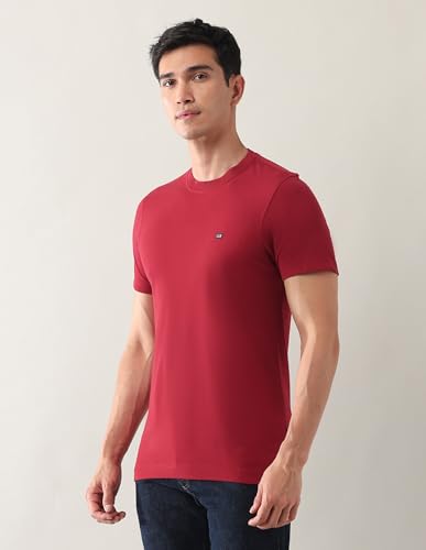 Image of Arrow Sport Men's Pure Cotton Solid T-Shirt