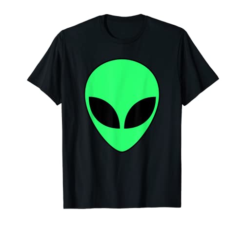 Vintage Alien Head Lime Alien Green Rave Croire Ufo T-Shirt