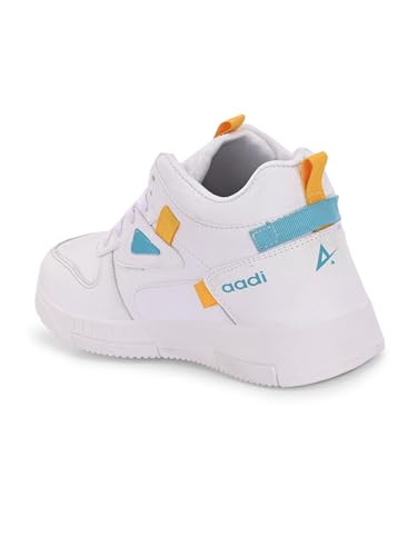 Image of AADI Men's Grey Synthetic Leather Comfortable Lightweight Outdoor Lace Up Running, Walking & Gym Casual Sports Shoes