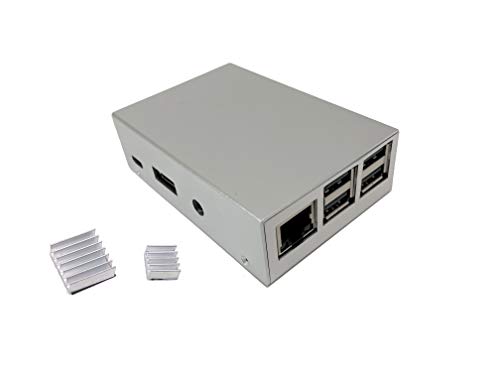 Micro Connectors Aluminum Raspberry Pi 3 Model B B+ Case with Heatsinks - Silver (RAS-PCS03-SL)