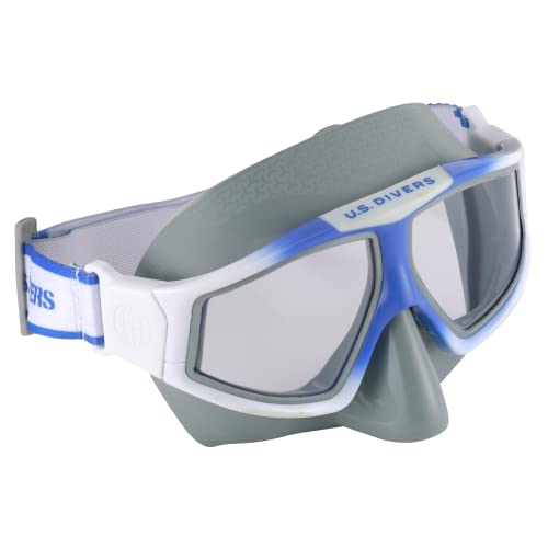 US Divers Avila White Blue Lenses Clear Cover