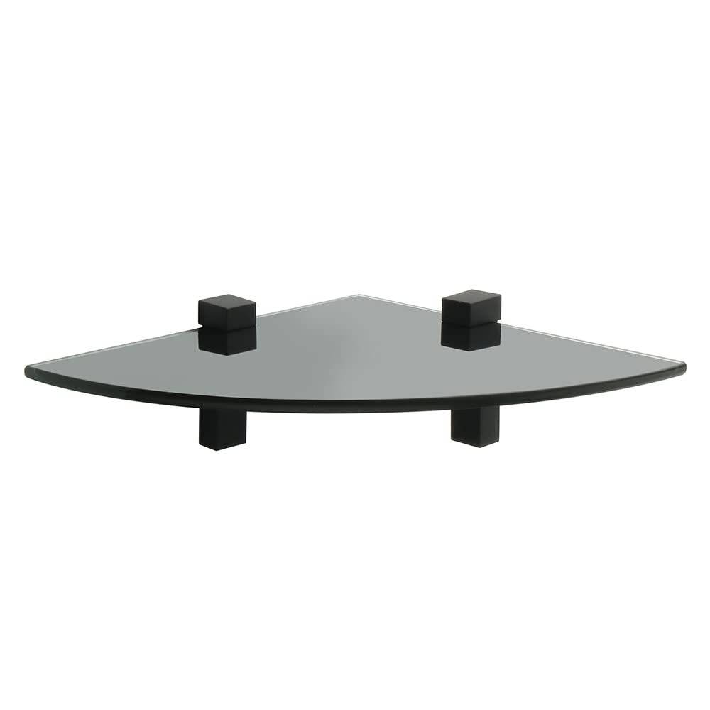 Corner Shower Caddy Bathroom Glass Corner Shelf Shower Shelf Wall Mount Storage 7MM Tempered Glass Shelf Bracket Bathroom