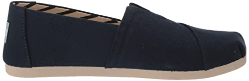 Image of TOMS Women's Alpargata Recycled Cotton Canvas Loafer Flat, Navy, 12