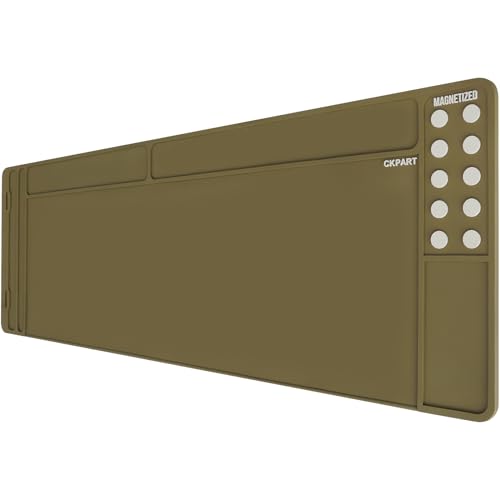 CKPART Rifle Gun Cleaning Mat, Anti-Slip Rubber Gun Mat, Gun Maintenance Mat,Gun Maintenance Mat for Gun Cleaning Kit 35.82' x 12' (Brown)