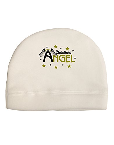 TOOLOUD Christmas Angel Text Child Fleece Beanie Cap Hat White