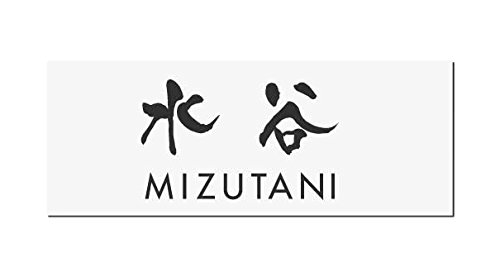 丸三タカギ 彫り込み済表札 アクリル APG2-W-3-3-水谷 【完成品】