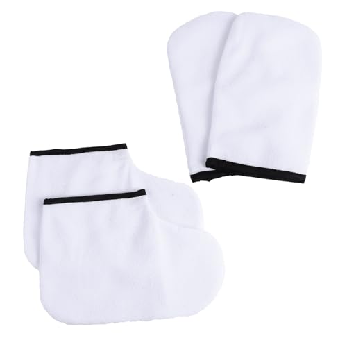 HONITANO 4 Piezas Guantes y Botines de Cera de Manos y Pies de Cuidado Spa Material Nutrición