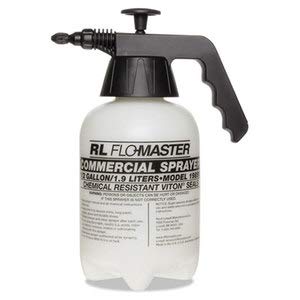 R. L. Flomaster Hand Sprayer with Adjustable Nozzle, Polyethylene, 64 Oz, Black/White