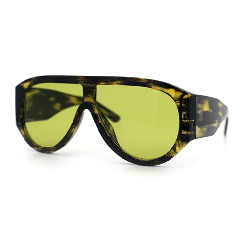 Retro Bold Oversized Shield Racer Plastic Sunglasses4