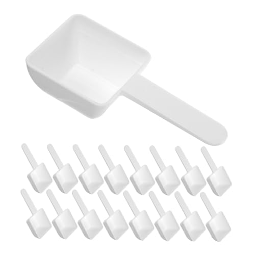 EXAOMBLE 20個 粉洗剤計量スプーン 小型プラスチックスクープ 使いし可能 家用洗濯槽向け コンパクト設計 多機能収納便利
