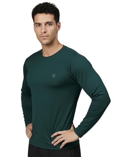 Image of CHKOKKO Gym T Shirts for Men Workout Solid Quick Dry Sports Men T-Shirts Breathable Lightweight Full Sleeve Regular Fit Round Neck Running Stylish Tshirt for man