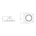HALO LT56 Integrated LED Recessed Ceiling Light Retrofit Trim, 2700K, White, 5 in. and 6 in.