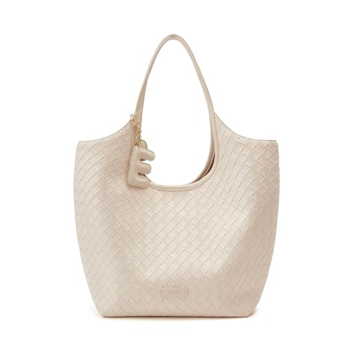 Bolso Tote Liviano de Cuero Vegano Trenzado ELLE miniatura 1