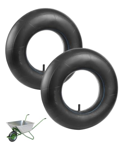 SOSALUK 2X 4.80/4.00-8 Schlauch Reifen Schubkarre Ersatzschlauch für Schubkarrenrad Gummischlauch mit TR13 Winkelventil Innenschlauch für Sackkarren Bollerwagen Rasenmähe Schiebekarre