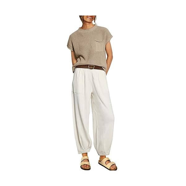 LILLUSORY Womens Fall Fashion 2023 Outfits Clothes Casual Summer Two 2 Piece Matching Lounge Sets Cute Sweatsuits Trendy Airport Outfits Cozy Knit Oversized Sweater Top Loungewear Pants Clothing