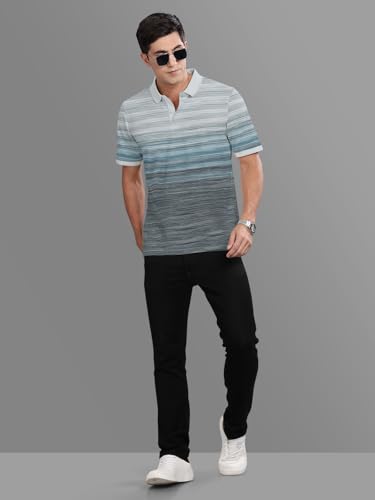 Image of BULLMER Trendy Colour-Block /Graphic Printed Collar /Polo Neck Tshirt for Men