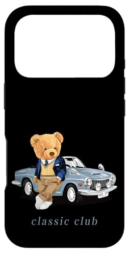 Enjoy Cool Teddy Bear With Classic Car Graphic Designs Fun X}zP[X iPhone 17 Pro p