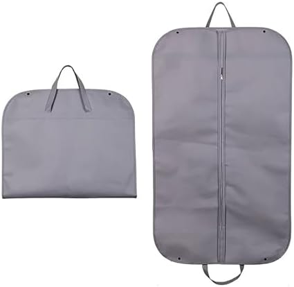 Premium Garment Bags for Suits, Jackets & Dresses - Durable Non-Woven Hanging Clothes Storage with Carry Handles - Brown Suit Covers for Travel & Closet Organization image 3