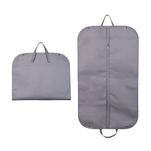 Premium Non-Woven Garment Bags for Suits Dresses Jackets - Travel Closet Organizer with Carry Handles - Durable Brown