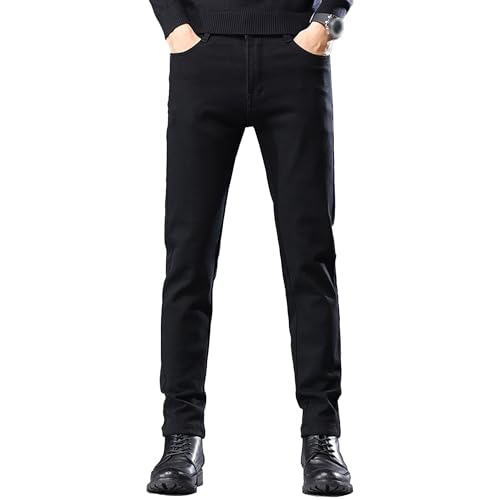 Men's Classic Small Leg Jeans Regular-Fit Straight Denim Pants Slim Fit Tapered Skinny Jean Pant