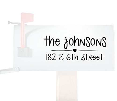 Handwritten Mailbox Decals Lettering Personalized Set of 2 Address Numbers and Name