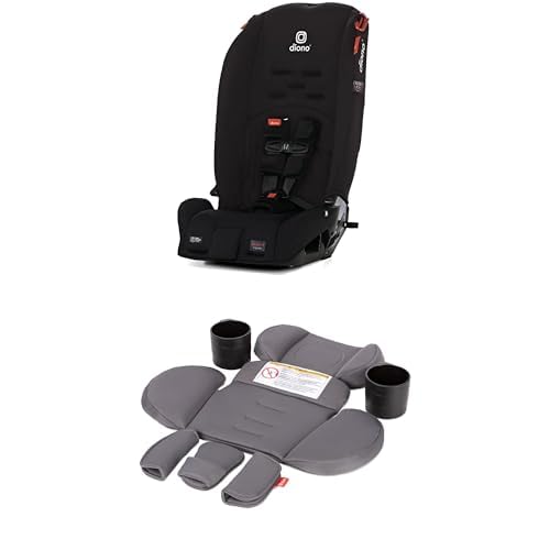 Bundle of Diono Radian 3R, 3-in-1 Convertible Car Seat, Rear Facing & Forward Facing + Diono Radian 3R Comfort Travel Kit, Infant Car Seat Accessory, Gray Storm
