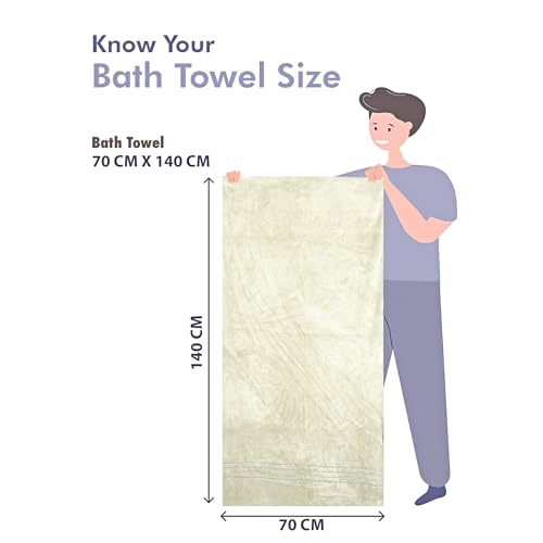 Image of Cortina Premium Solid Towels for Bath 70 x 140 cm 500 GSM Microfiber Bath Towels, Ultra Soft, Highly Absorbent & Quick Dry for Gym, Beach & Bathroom Towels for Men, Women & Kids Color : White
