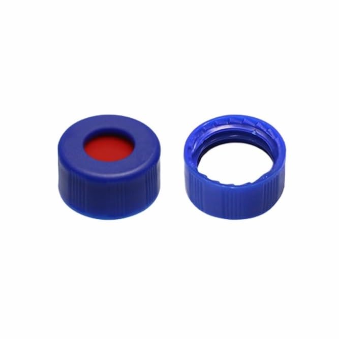 Chromatography Vial 1.5ml with 9mm Blue Open-Topped Cap Automatic Parse Sample Bottle for Chromatography Experiment 100 / PK