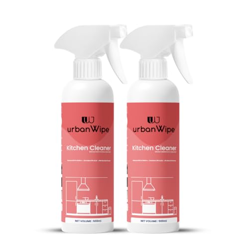 Image of urbanWipe Kitchen Cleaner Spray Combo Pack | Suitable for all Kitchen Surfaces, Gas Stove, Countertop, Tiles, Chimney and Sink (Pack of 2-500 ml each)