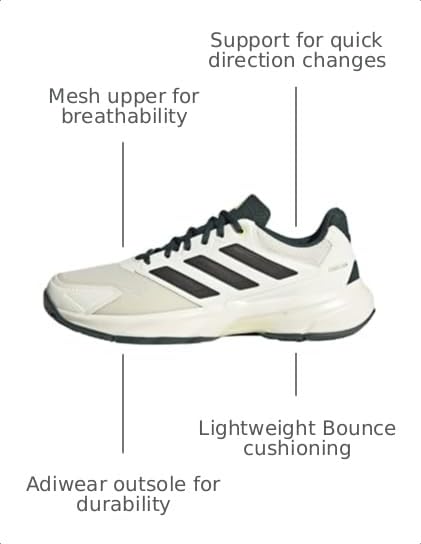 Image of adidas Mens Courtjam Control 3 Tennis Sneakers Shoes - Blue