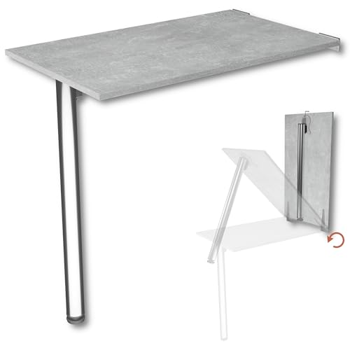 KDR Wandklapptisch 80x50 cm Betonoptik – Klapptisch mit...