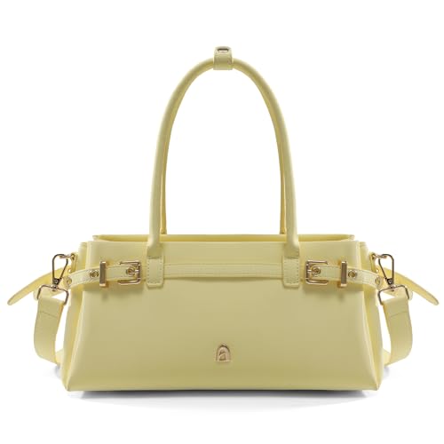 LA FESTIN Women's Top Handle Shoulder Bag - Classic Satchel Handbag, Small Crossbody Purse with Detachable Strap