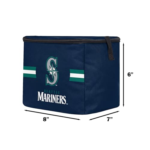 Image of FOCO MLB Officially Licensed Primary Logo Team Stripe 6 or 12 Pack Soft Insulated Game Day Baseball Lunch Tote Cooler