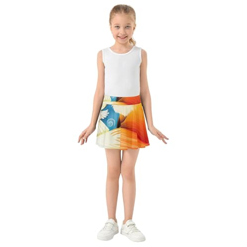 Cool Pink Girls Skorts Athletic Shorts Tennis Skirts Toddler Flowy Skirt Cute Fox Blue 4t3